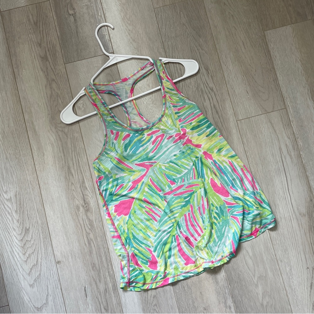 Lilly Pulitzer Tank Top tropical storm luxletic womens (xsmall) southern chic